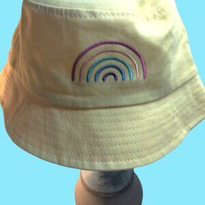 Gay Pride Apparel Yellow Bucket Hat Rainbow Embroidery Gay LGBTQ